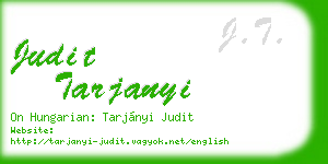 judit tarjanyi business card